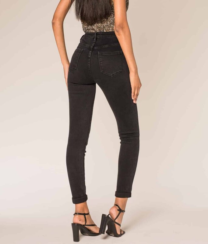 Superfashion Kavbojke z visokim pasom Skinny P173