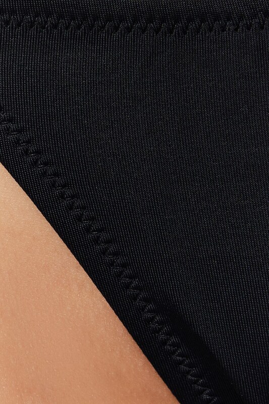 Trendyol črna kravata z visokim dnom noge Bikini