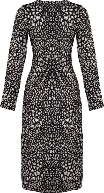 Trendyol večbarvna vzorčasta srajčna obleka