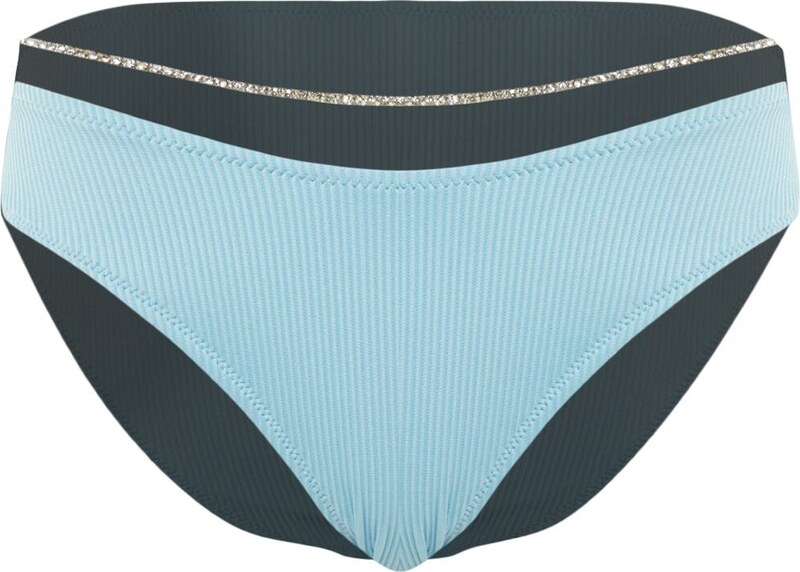 Trendyol modre kroglice so dodatno teksturirane dno bikinija z običajnimi nogami