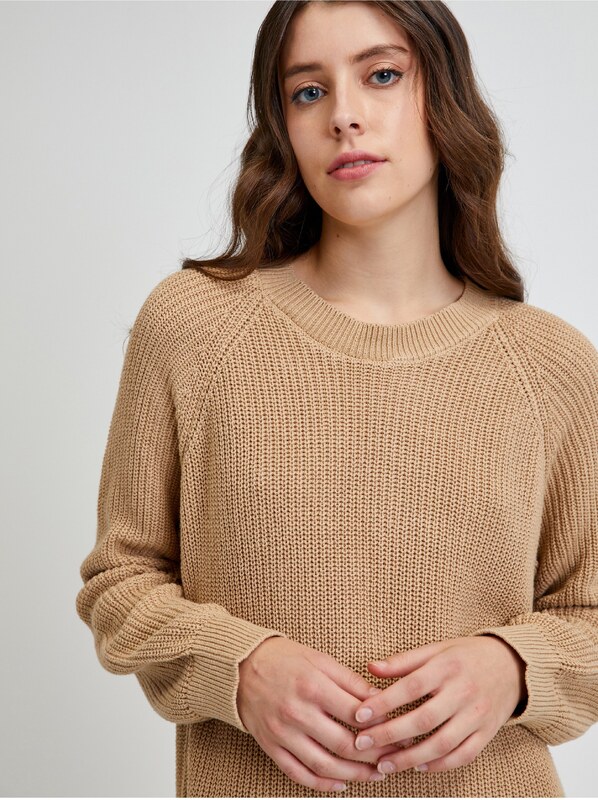 Noisy May Bež pulover obleka hrupna maj Lucia - ženske