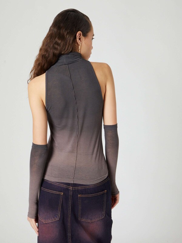 Bella x ABOUT YOU Top 'Jessie' siva / temno siva