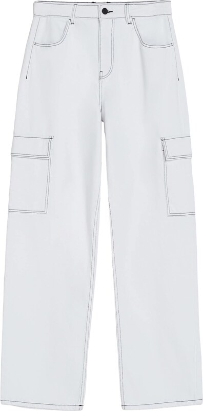 Bershka Kargo kavbojke off-bela