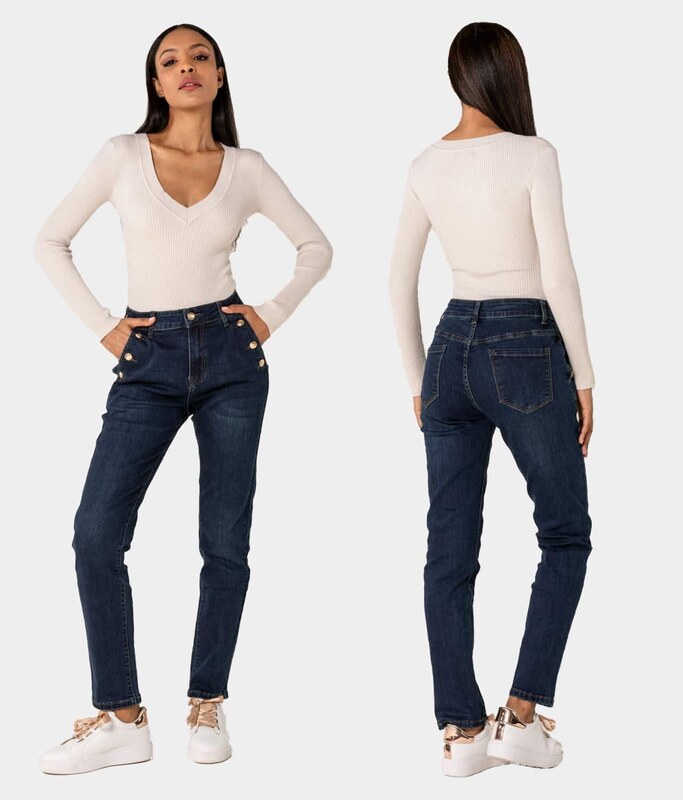 Superfashion Mom jeans hlače P216