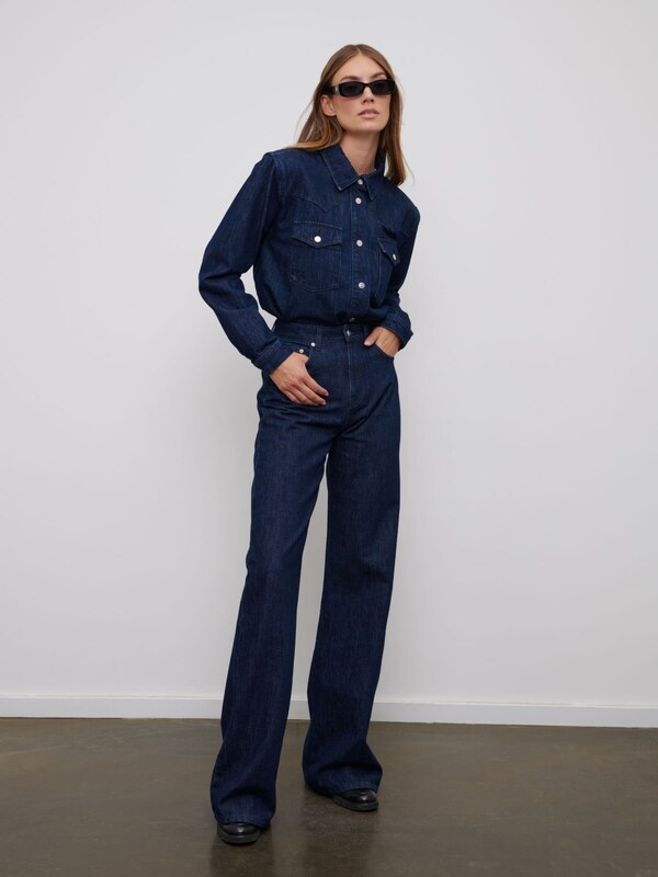 RÆRE by Lorena Rae Kavbojke temno modra