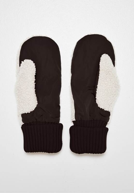 Urban Classics Basic Sherpa gloves black/white
