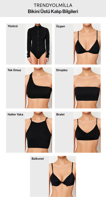 Trendyol lila teksturirana podžica bikini vrh