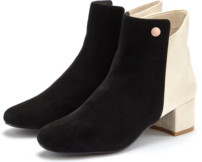 LASCANA Gležnarji svetlo bež / črna