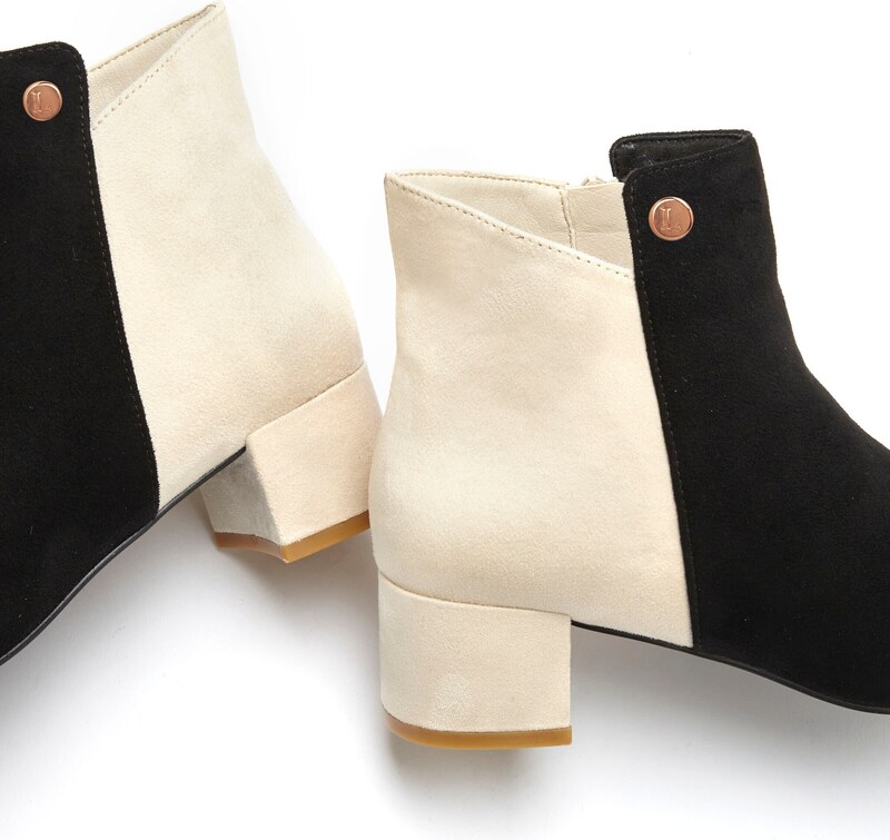 LASCANA Gležnarji svetlo bež / črna