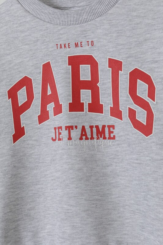 MINOTI Majica siva / krvavo rdeča