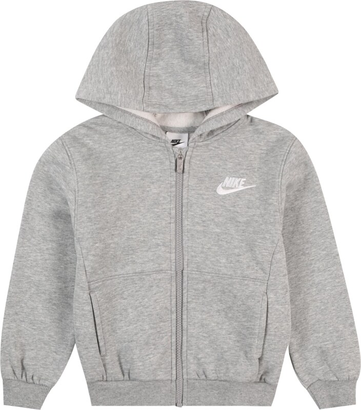 Nike Sportswear Jopa na zadrgo 'CLUB FLEECE' pegasto siva