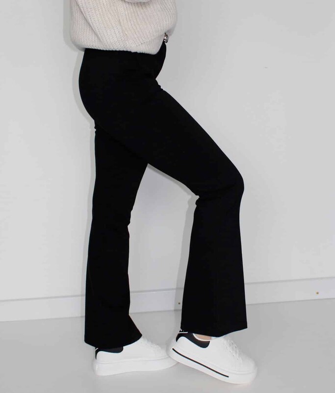 Superfashion Ženske elastične hlače na zvonec 52271