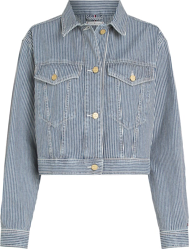 TOMMY HILFIGER Prehodna jakna moder denim / bela