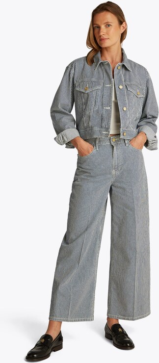 TOMMY HILFIGER Prehodna jakna moder denim / bela