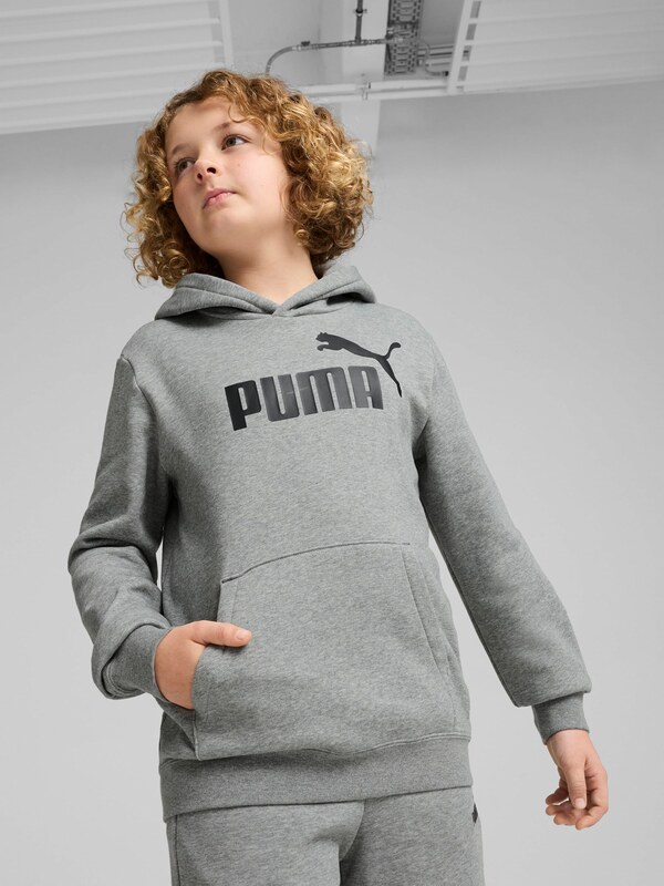 PUMA Majica 'Ess No. 1' siva / črna