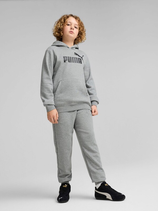 PUMA Majica 'Ess No. 1' siva / črna