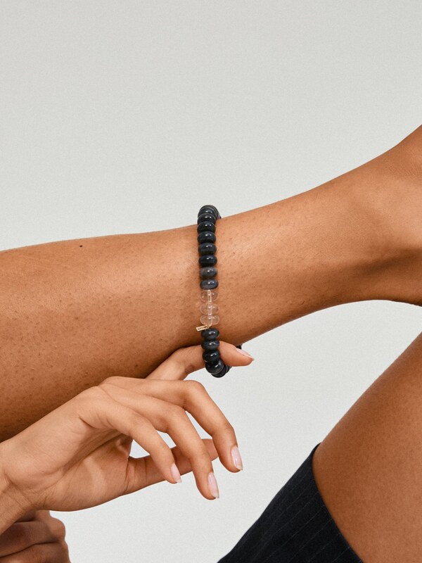 Pilgrim Nakit za stopala 'Eclipse' zlata / črna / transparentna