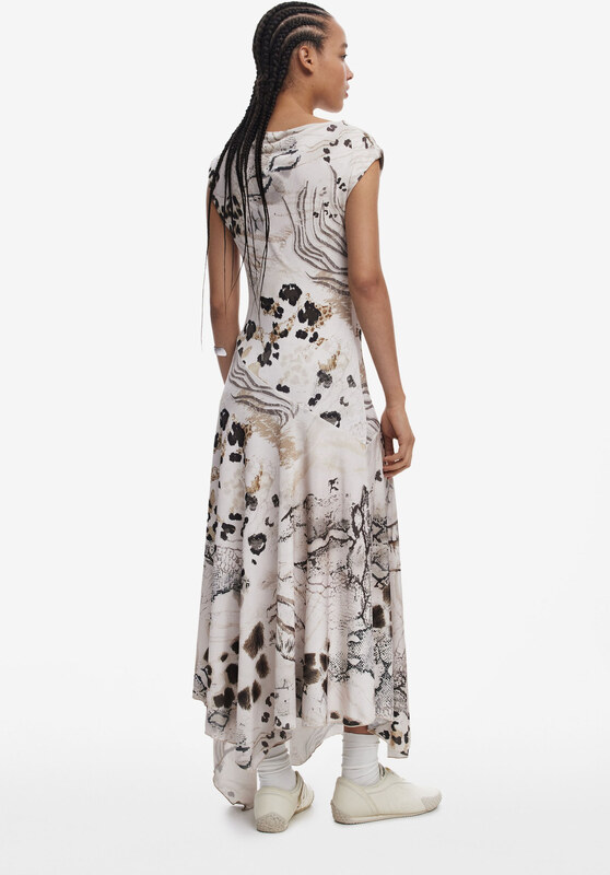 Desigual Poletna obleka bež / rjava / kapučino