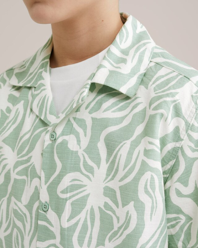 WE Fashion Srajca svetlo zelena / bela