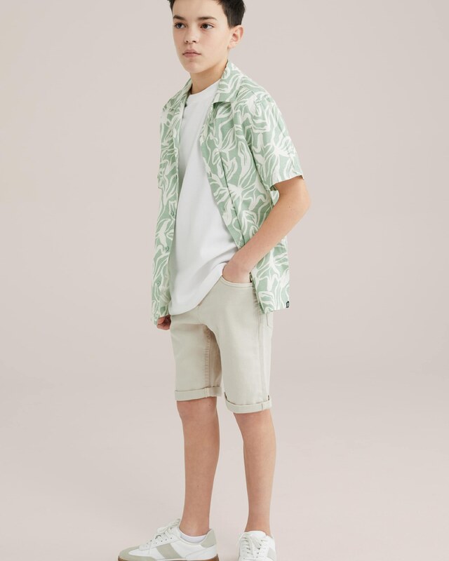 WE Fashion Srajca svetlo zelena / bela