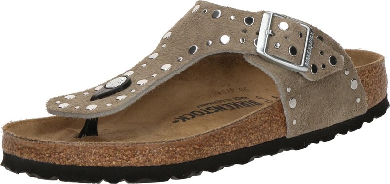 BIRKENSTOCK Japonke 'Gizeh Rivet' temno siva