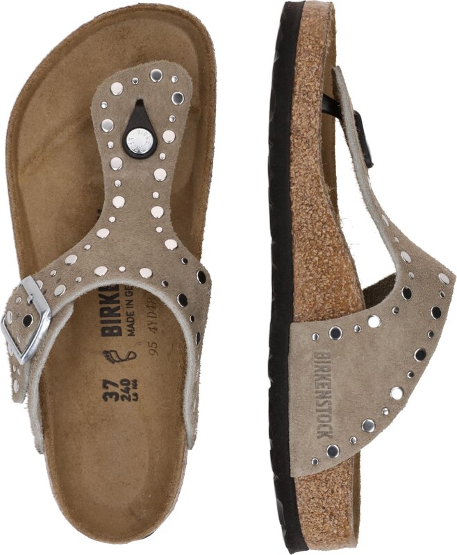 BIRKENSTOCK Japonke 'Gizeh Rivet' temno siva