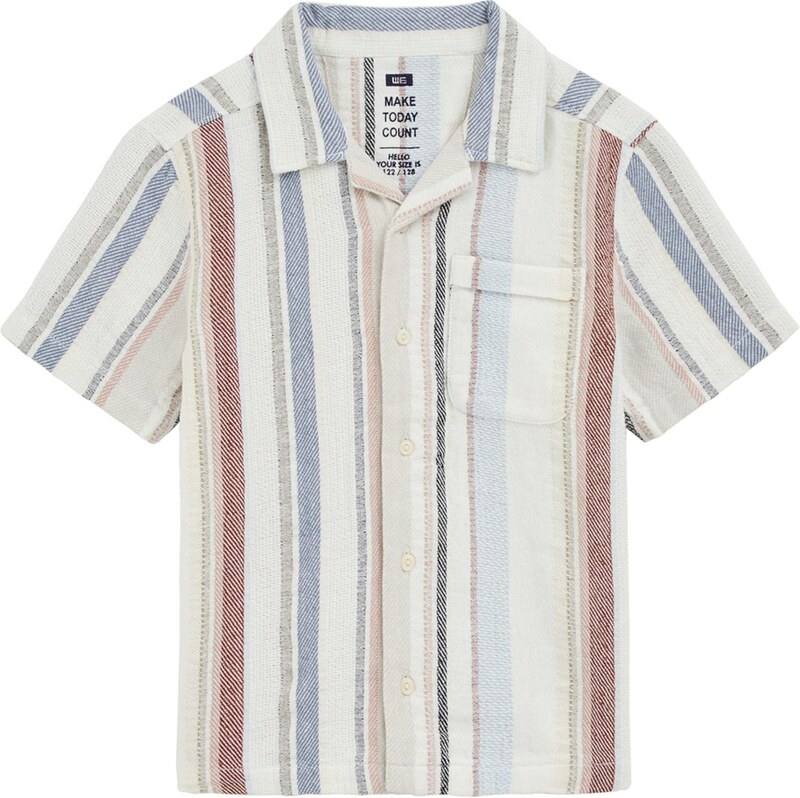 WE Fashion Srajca safir / svetlo modra / karminsko rdeča / bela