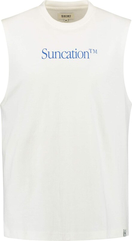 Shiwi Majica 'Sean Suncation' modra / bela