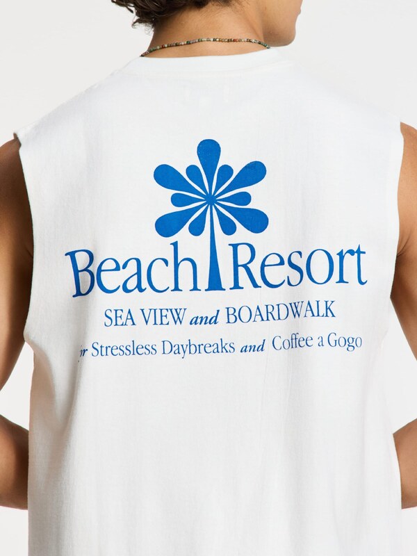 Shiwi Majica 'Sean Suncation' modra / bela