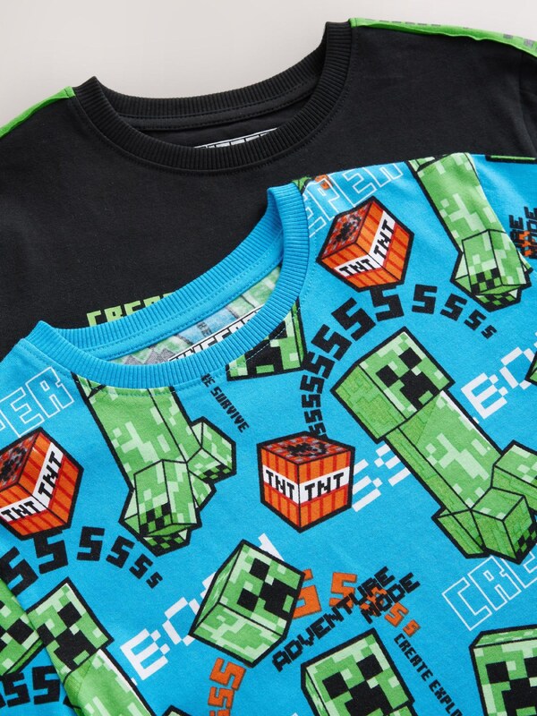 Next Pižama azur / zelena / črna / bela