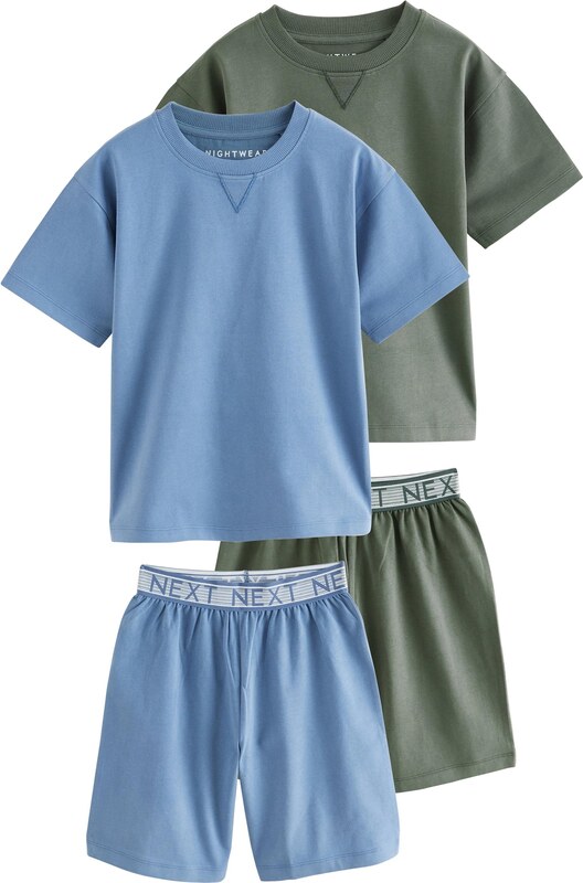 Next Pižama nebeško modra / temno zelena