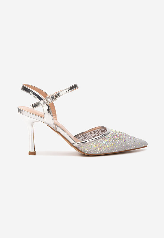 Zapatos Salonarji špičaki Valesia srebrne