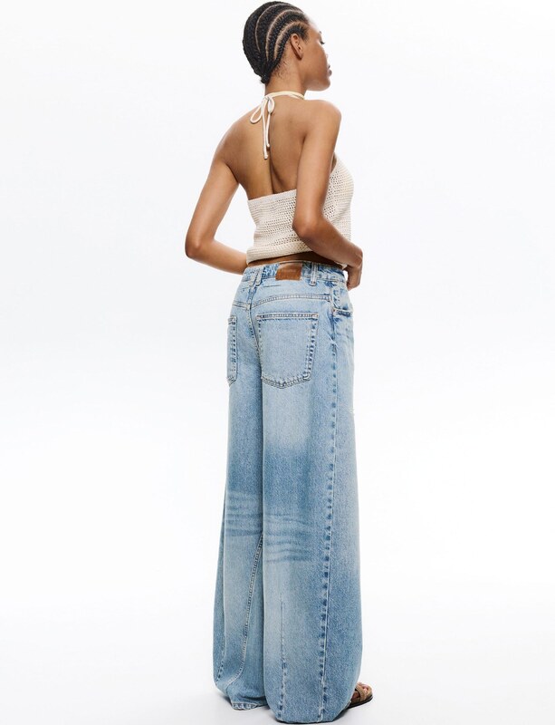 Pull&Bear Kavbojke moder denim