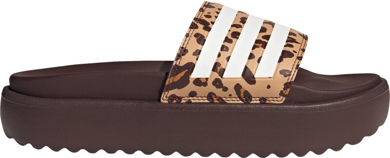 ADIDAS PERFORMANCE Čevelji za na plažo/kopanje 'Adilette' kapučino / temno rjava / bela