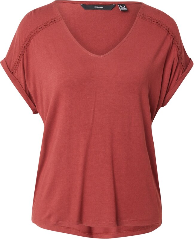 VERO MODA Majica 'VMVANESSA' rjasto rjava