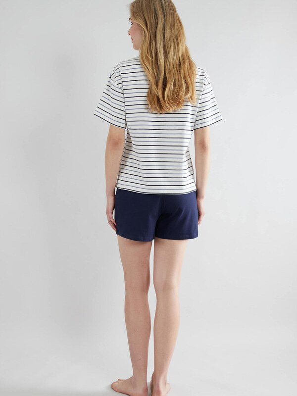 TOM TAILOR Kratke hlače za spanje 'Charlotte' mornarska / safir / bela