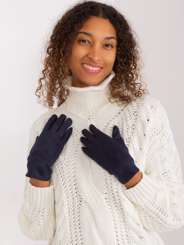 Wool Fashion Italia Gloves-AT-RK-2370.95-navy blue