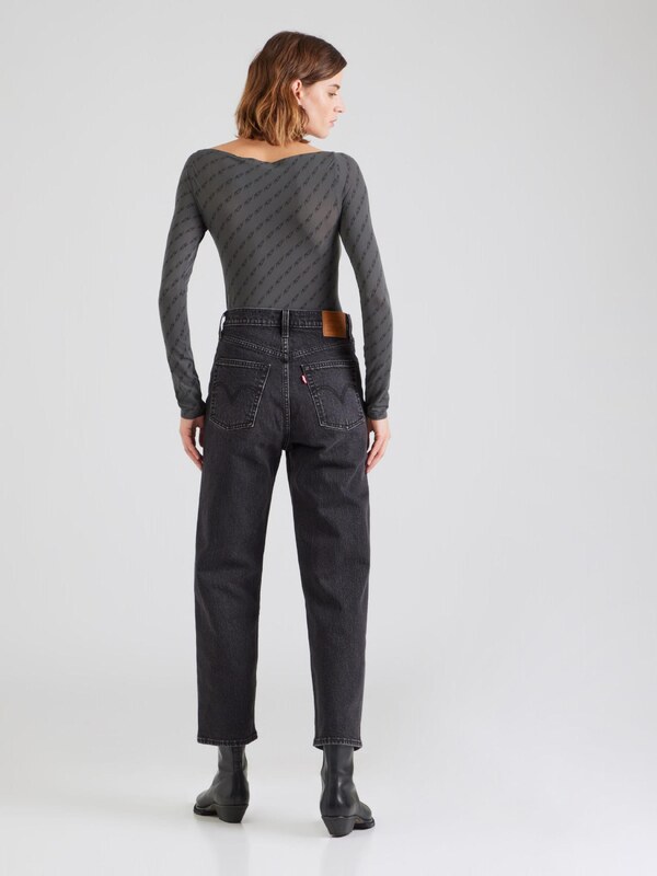 LEVI'S  Kavbojke 'Ribcage' črn denim