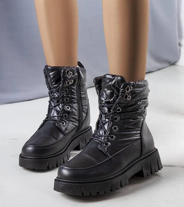 Gemre Black women's snow boots Anderson