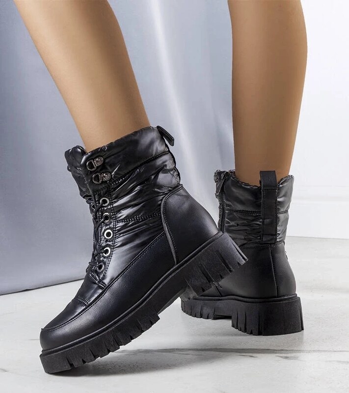 Gemre Black women's snow boots Anderson