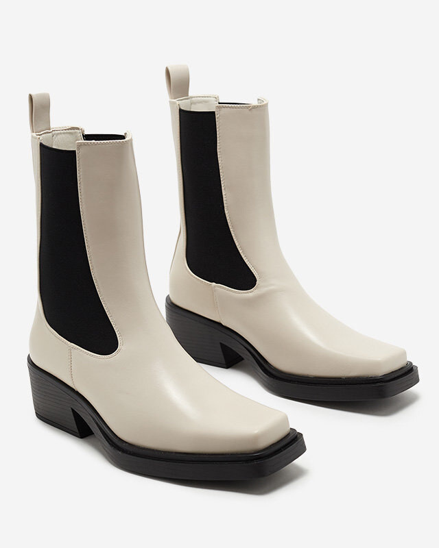 Resti Beige women's high slip boots Darran - Footwear