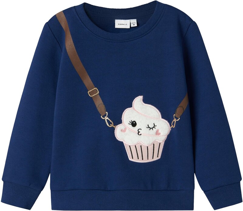 NAME IT Majica 'NMFNora' nočno modra / rjava / roza / bela