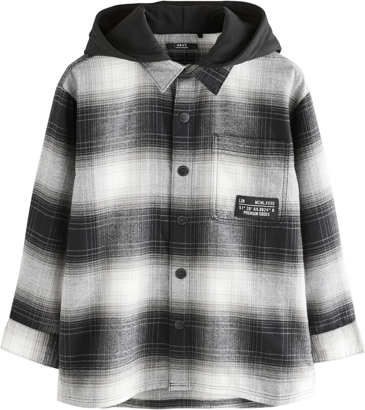 Next Srajca svetlo siva / črna / bela