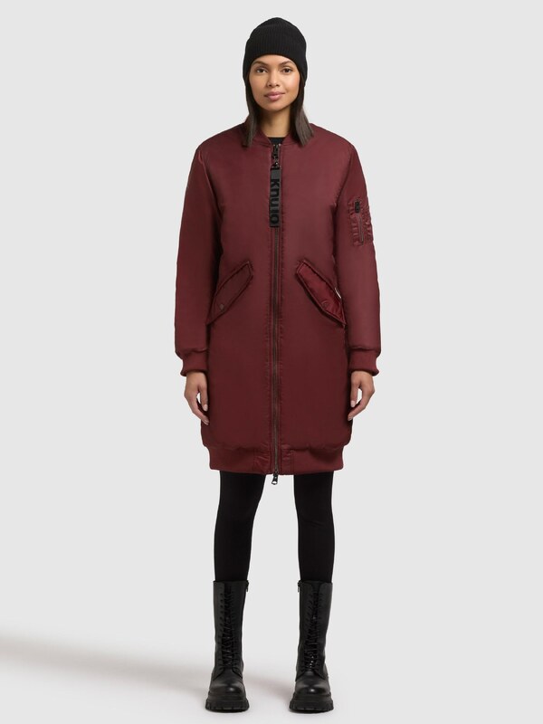 khujo Prehoden plašč 'LULU' vinsko rdeča