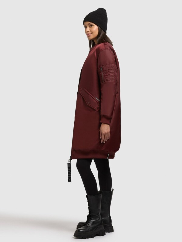 khujo Prehoden plašč 'LULU' vinsko rdeča