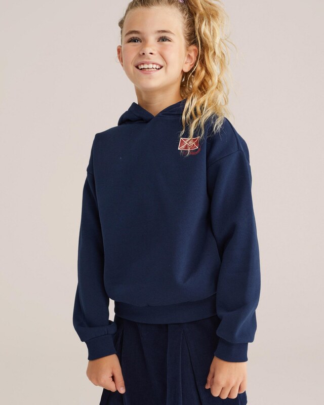 WE Fashion Majica temno modra / svetlo roza / vinsko rdeča / bela