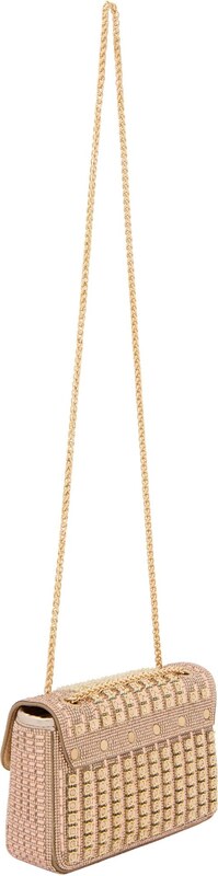 faina Torba za čez ramo 'Elegant' šampanjec / zlata