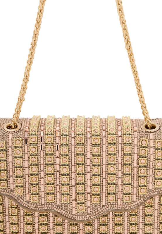 faina Torba za čez ramo 'Elegant' šampanjec / zlata