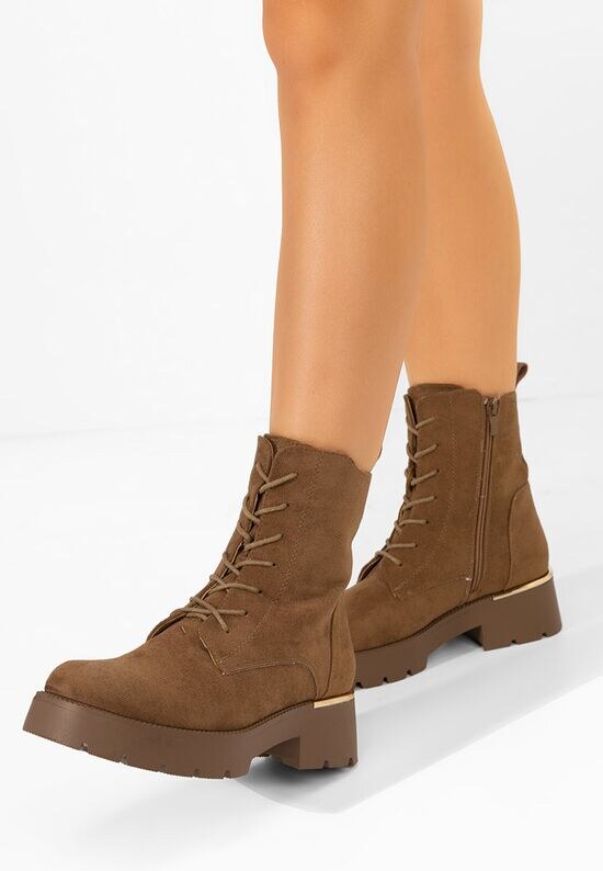 Zapatos Gležnjarji z vezalkami Maxine V2 rjava