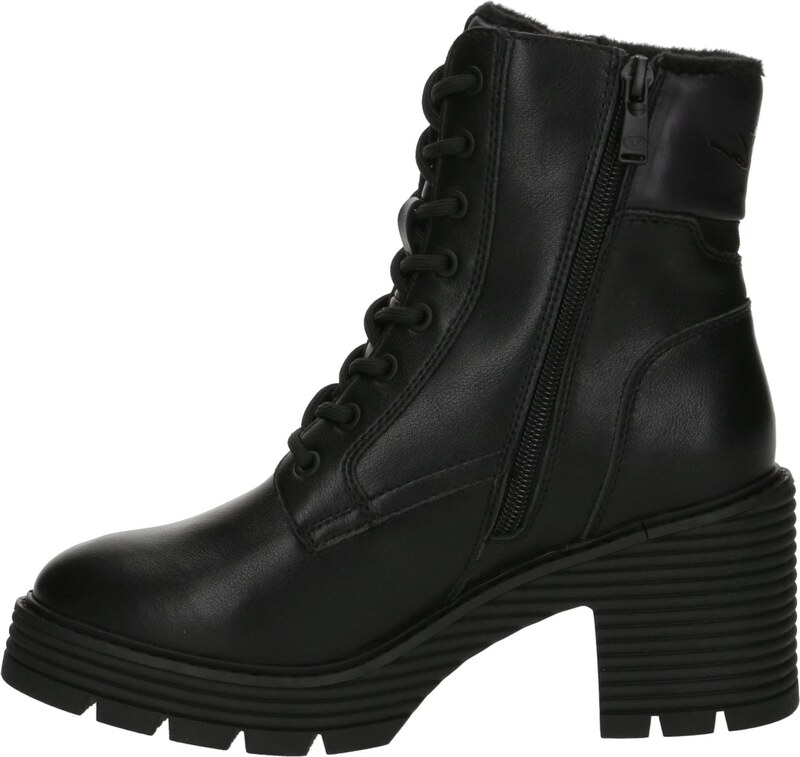 TOM TAILOR Gležnarji z vezalkami črna